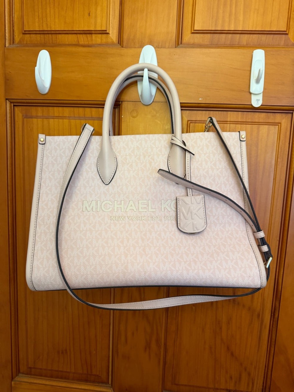 Michael Kors Blush Beige Signature Tote with Shoulder Strap